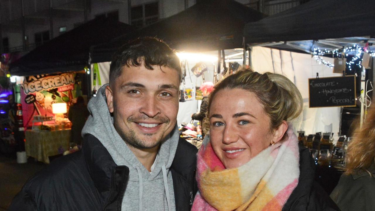 James Buglass and Abbey Joyce at Night Bite markets at Palm Beach-Currumbin SHS, Palm Beach. Pic: Regina King