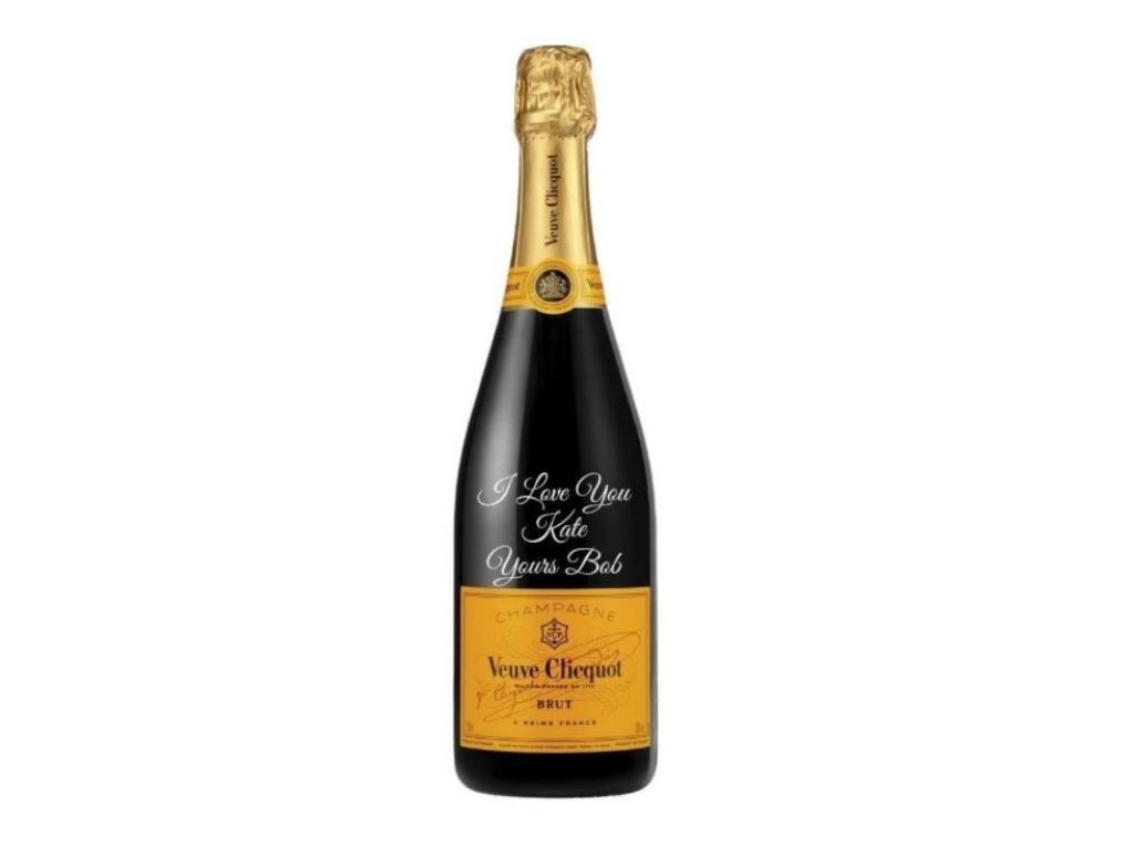 Personalised Veuve Clicquot Yellow Label Champagne