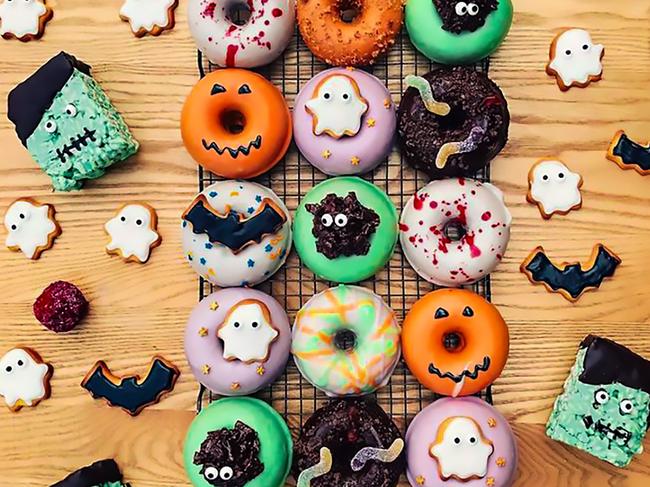 Vegan Halloween donuts.