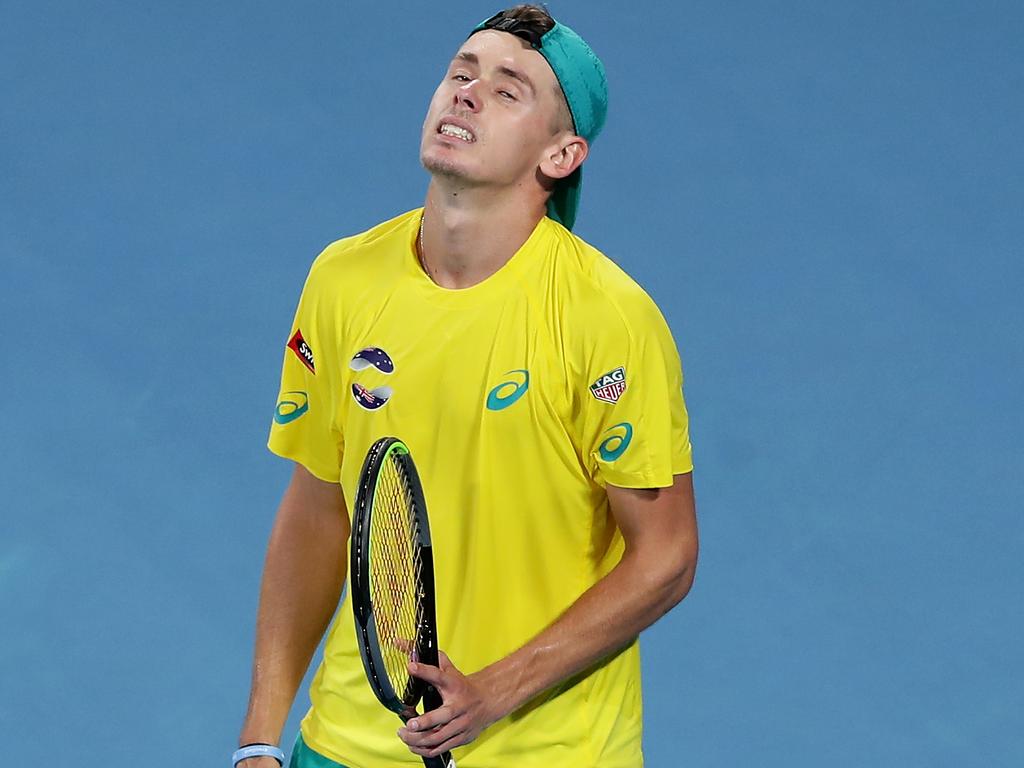 Alex de Minaur has contracted Covid-19 and will no longer play at the Olympics. Picture: Matt King/Getty Images