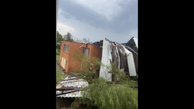 Roof torn from house in wild storms