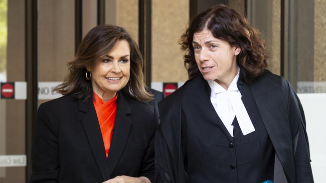 Lisa Wilkinson pictured with barrister Sue Chrysanthou SC. Picture: NCA NewsWire / Monique Harmer