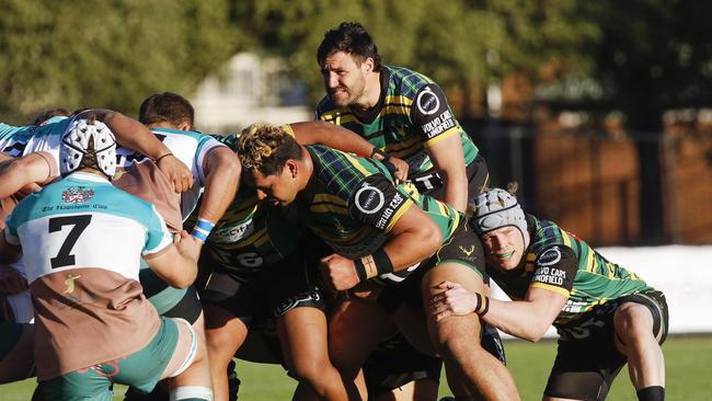 Action in the match between the Newcastle Wildfires and Gordon. Picture: Karen Watson