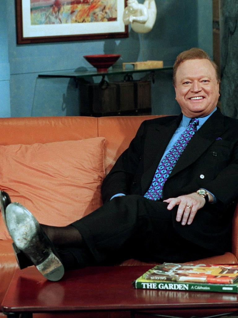 Bert Newton at the Channel Ten studios in 1997.