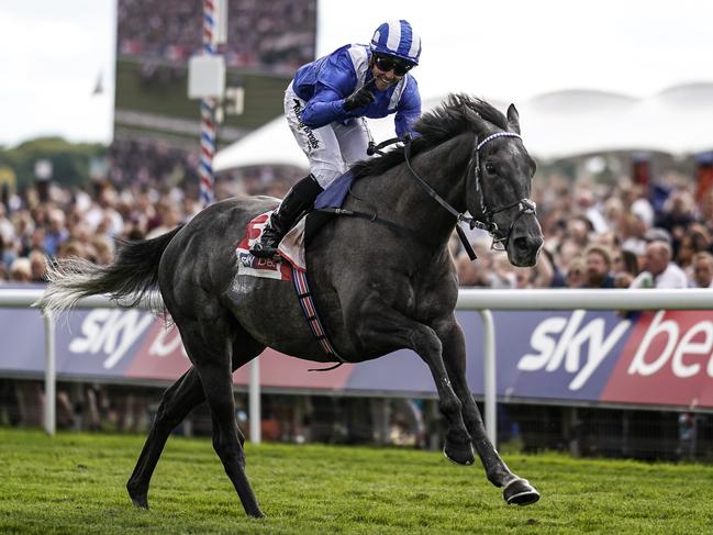 YORK, ENGLAND - AUGUST 25:  Jim Crowley riding Muntahaa win The Sky Bet Ebor at York Racecourse on August 25, 2018 in York, United Kingdom. (Photo by Alan Crowhurst/Getty Images)