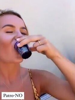 Downing shots on her Insta.