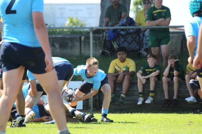 Ballymore Cup rugby action at the Albany Creek Brumbies Junior Rugby Union Club on Friday, April 12, 2024.