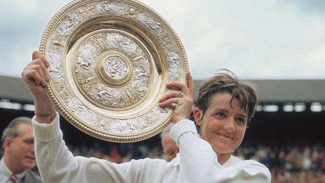 Margaret Court after winning Wimbledon in 1970.