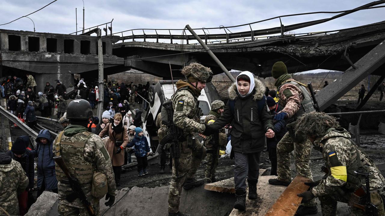 Attempts have been made to evacuate residents in Kyiv and its surrounding cities. Picture: Aris Messinis/AFP