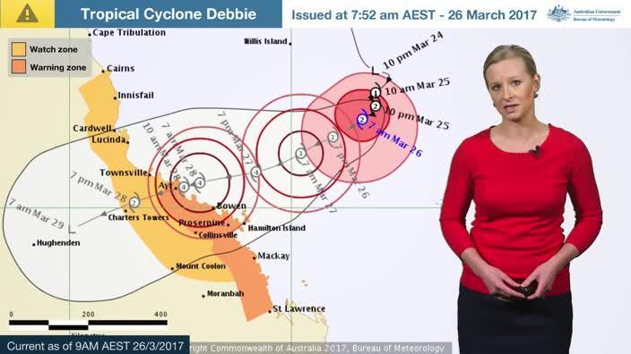 BOM: Severe Weather Update Tropical Cyclone Debbie, 26 March 2017