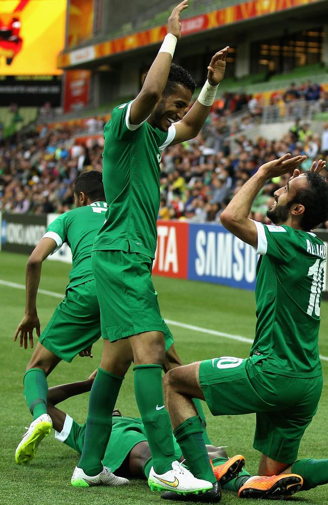 Al Sahlawi Mohammed of Saudi Arabia celebrates.