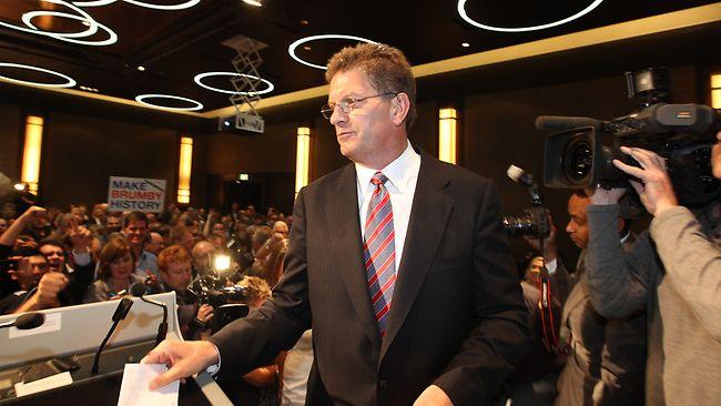 Premier-in-waiting Ted Baillieu at the Liberal Party's election room in Melbourne. Picture: David Caird