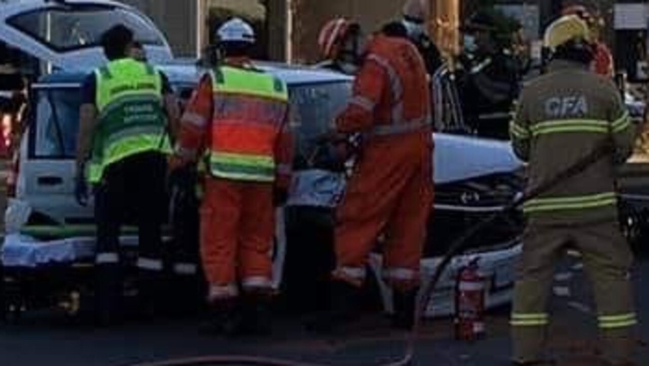 Carrum Car Crash Woman Fighting For Life After Mcleod Rd Station St Smash Herald Sun 