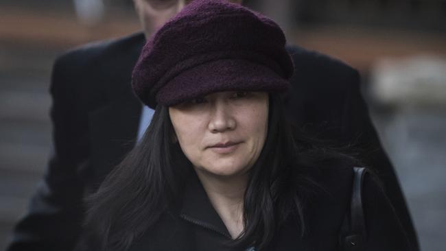 Ren Zhengfei’s daughter Meng Wanzhou at a court appearance in Vancouver, Canada, last Tuesday. Picture: AP 