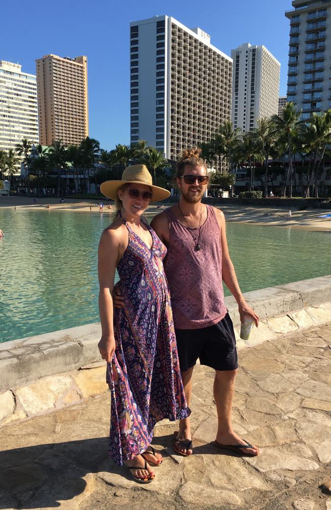 He tries not to sleep on a plane as it affects the other passengers and he ‘feels bad and embarrassed’. Picture: Jack and Meredith Walker