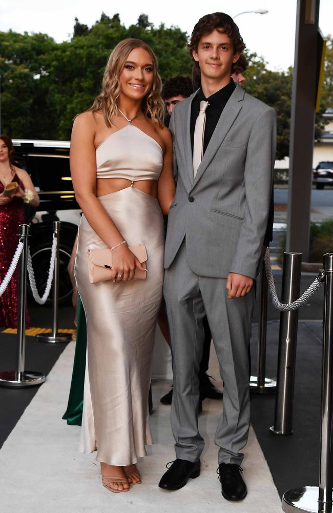 Meg Radley and Jake Jensen at year 12 formal, Nambour Christian College. Picture: Patrick Woods.