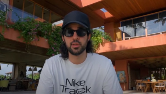 Julian Petroulas in a YouTube video. Picture: YouTube