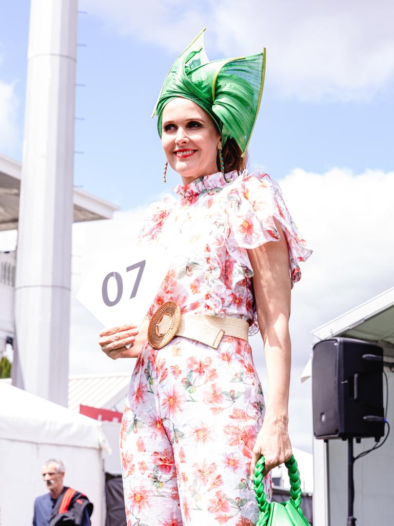 Entrants of Fashions on the field at the Hobart Cup Picture: Linda Higginson