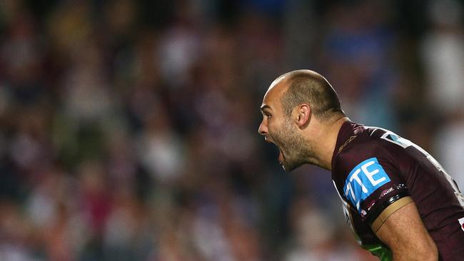 Brett Stewart had an unhappy night for the Sea Eagles.