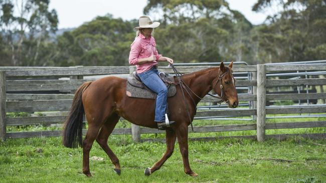 Claire uses low-stress stock handling because she believes there is a big correlation between livestock stress levels and eating quality of meat.