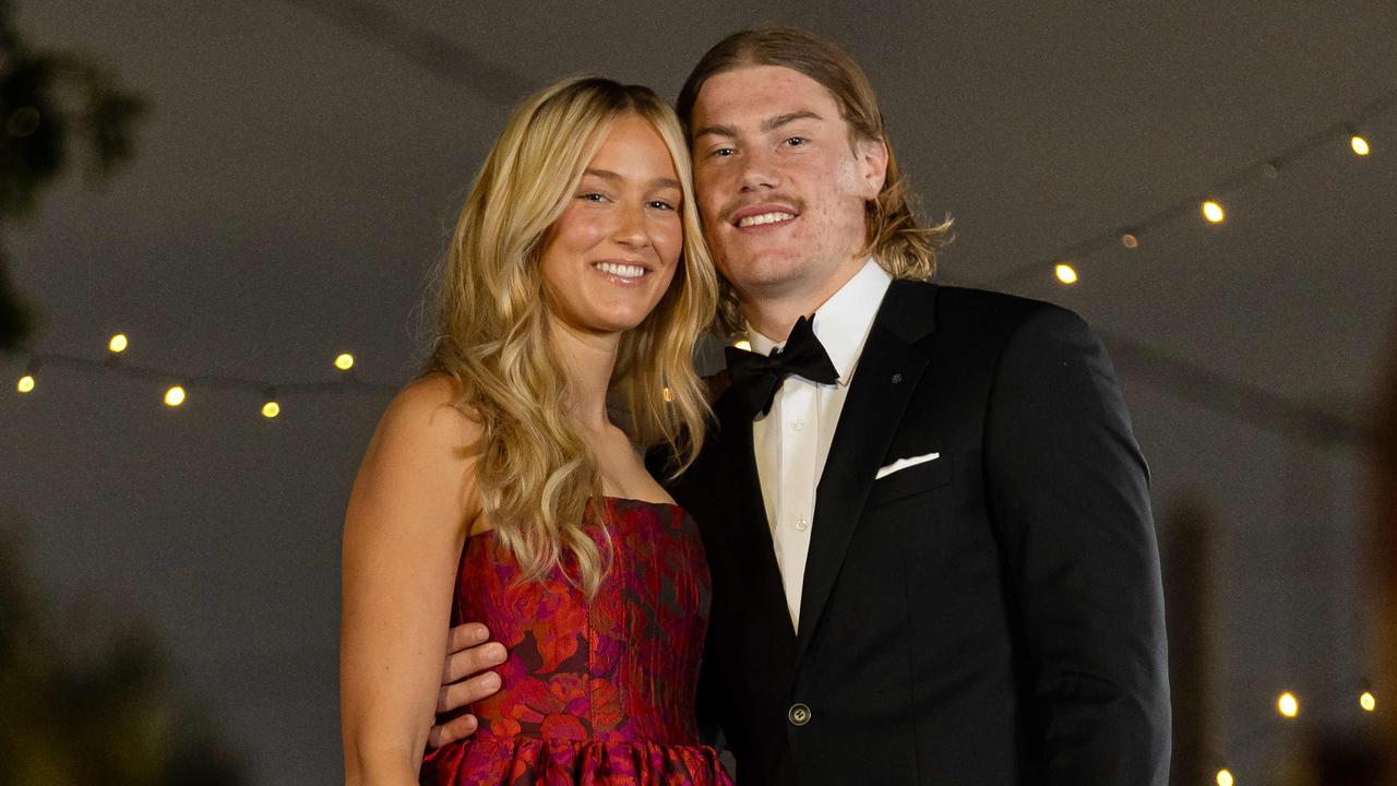 AFL rising star Harley Reid and AFLW girlfriend Yasmin Duursma. Picture: Jason Edwards.