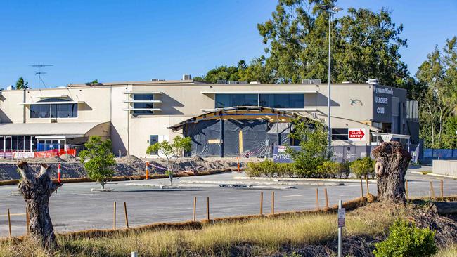 Wynnum Manly Leagues Club during renovations in 2020. Picture: Renae Droop