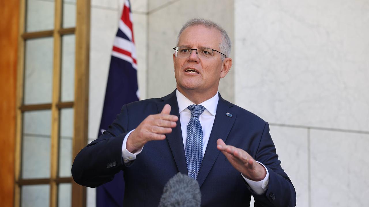 Prime Minister Scott Morrison says some measures could delay the omicron peak but deliver the same outcome. Picture: NCA NewsWire / Gary Ramage