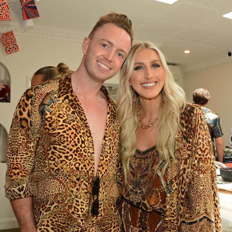 Mason Brown and Samantha Moitzi at Camilla fashion lunch at Maman, Burleigh Heads. Picture: Regina King.