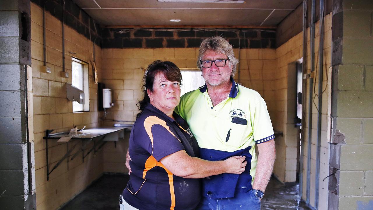 Raelene and husband Gerard Hodgskin pictured at the kiosk to the Butterfly Farm, their family business. Picture: Sam Ruttyn