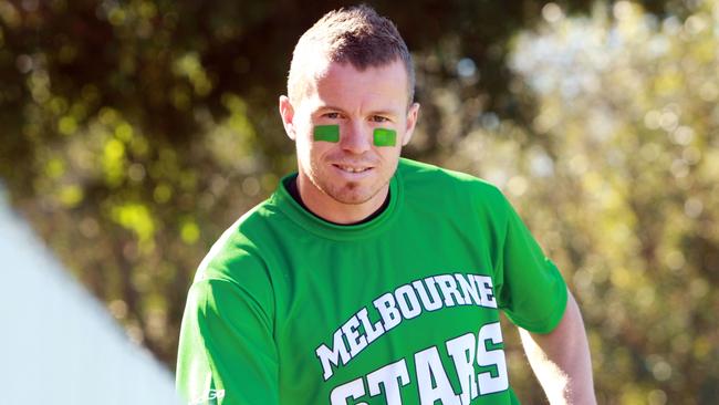 Cricketer Peter Siddle in his new Melbourne Stars players gear , at Allan Border Fields , Brisbane.