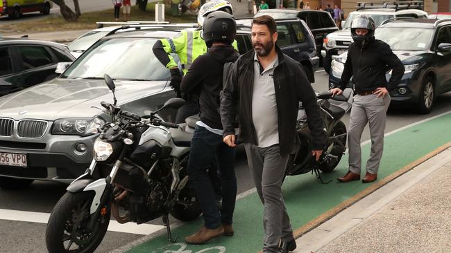 Motorists stuck in traffic during the controversial cyclist protest. Picture: Liam Kidston.