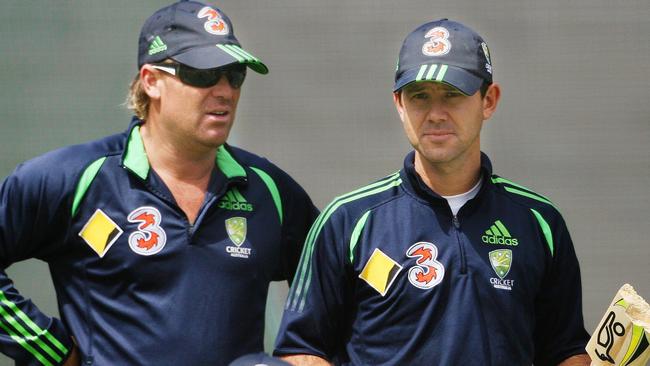 Shane Warne (left) and Ricky Ponting pictured in 2006