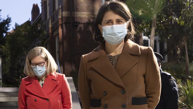 Gladys Berejiklian and Dr. Kerry Chant. Picture: Getty Images.