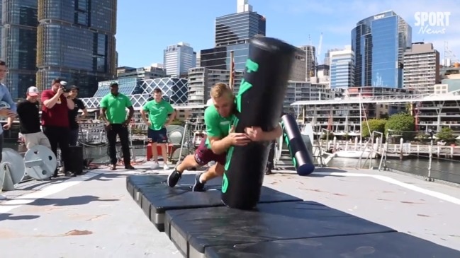 Who hits harder? NRL stars take on the Kayo Kruncher