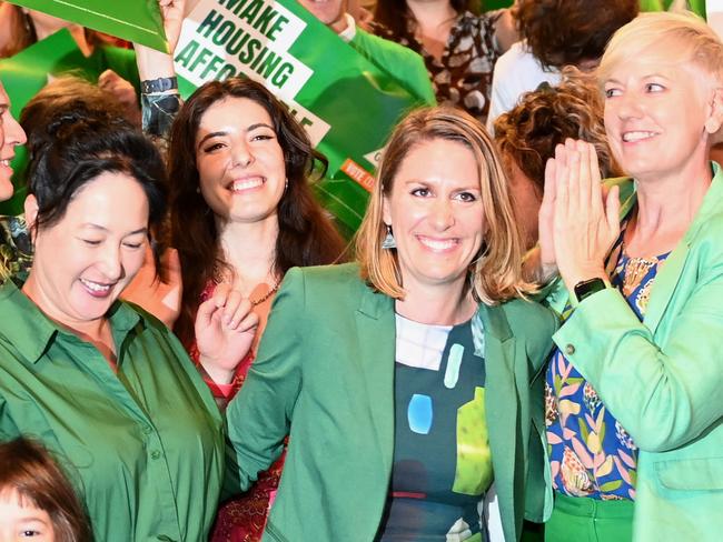 SYDNEY, AUSTRALIA - NewsWire Photos, MARCH 11, 2023.Greens candidates and supporters group for a photograph at the launch of the NSW Greens Campaign Launch in Sydney.Picture: NCA NewsWire / Jeremy Piper