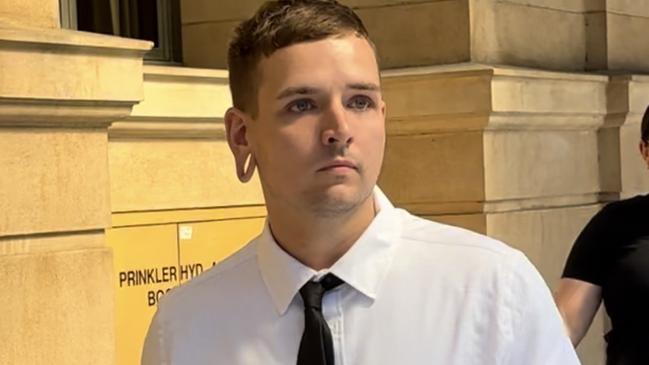 Ethan Ross leaving court.