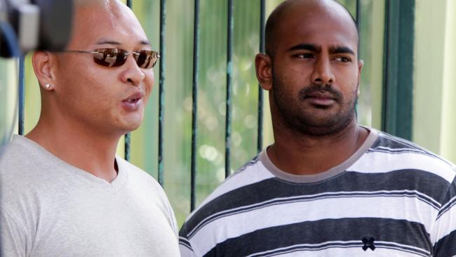 Australian death-row prisoners Myuran Sukumaran, right, and Andrew Chan at Kerobokan prison in Bali.