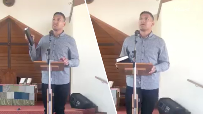 Israel Folau preaches bushfires and drought are God’s punishment for same-sex marriage and abortion