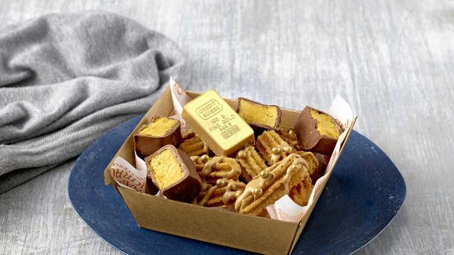 Just one 24-karat-gold bar has been created by San Churro which will give the lucky winner a year's worth of free chocolate. Picture: Supplied