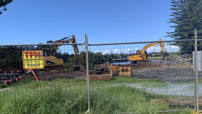 Reflections have been undertaking work on the bank of the Brunswick River at Brunswick Heads. Picture: Liana Boss