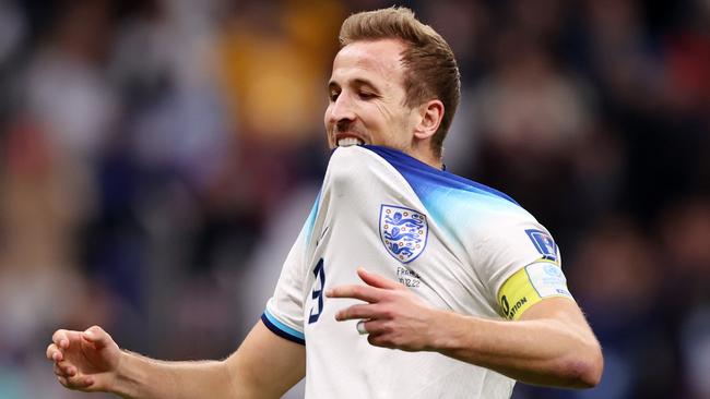 Kane missed a crucial penalty late which would have tied England’s quarterfinal with France. (Photo by Julian Finney/Getty Images)