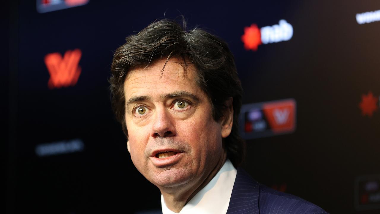 Gillon McLachlan says the league is aware of international plagiarism storm surrounding Paul McCrory. Picture: Getty Images