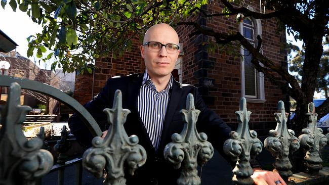 Paul Hersbach (above) in 2014 after giving evidence at the Royal Commission about how Father Rubeo molested both himself and his father. Picture: Alex Coppel.