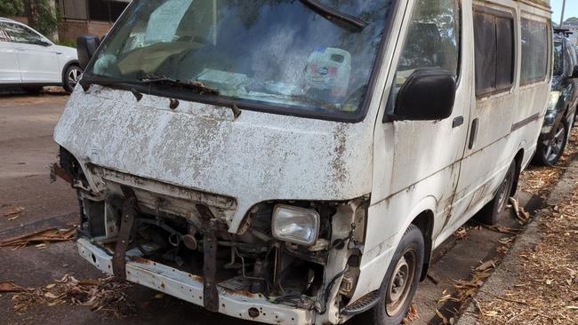 An abandoned van on Young St, Waterloo. Photo: Snap Send Solve