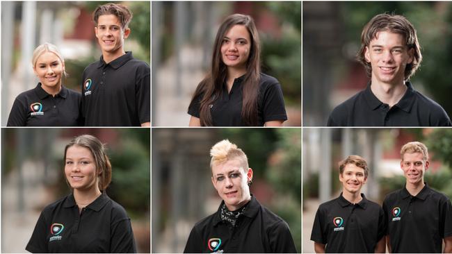 Generation Innovation Challenge 2020 participants (L to R from top) Mattise Dunning and Harrison Vale, Kylie Jorgenson, Jameson Harvey, Gina Brakespeare, Travis Ball and Karl and Justin Holland.