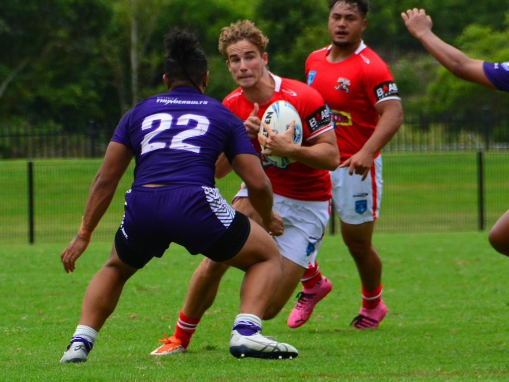 Illawarra Steelers SG Ball Cup forward Toby Couchman. Illawarra Steelers 34 Victoria Thunderbolts 18. February 12, 2022 at Collegians Sporting Complex, Wollongong. Picture: Dylan Arvela