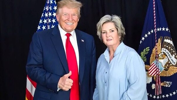 Donald Trump with Susie Wiles. Picture: Facebook.