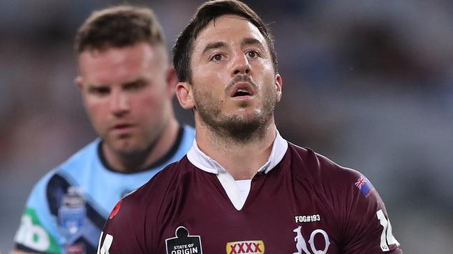 SYDNEY, AUSTRALIA - NOVEMBER 11:  Ben Hunt of the Maroons reacts during game two of the 2020 State of Origin series between the New South Wales Blues and the Queensland Maroons at ANZ Stadium on November 11, 2020 in Sydney, Australia. (Photo by Mark Kolbe/Getty Images)