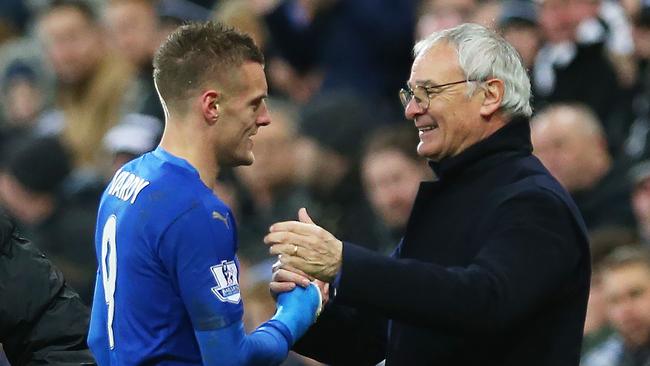 Claudio Ranieri (right) has confirmed rumours linking Jamie Vardy (left) with Arsenal.