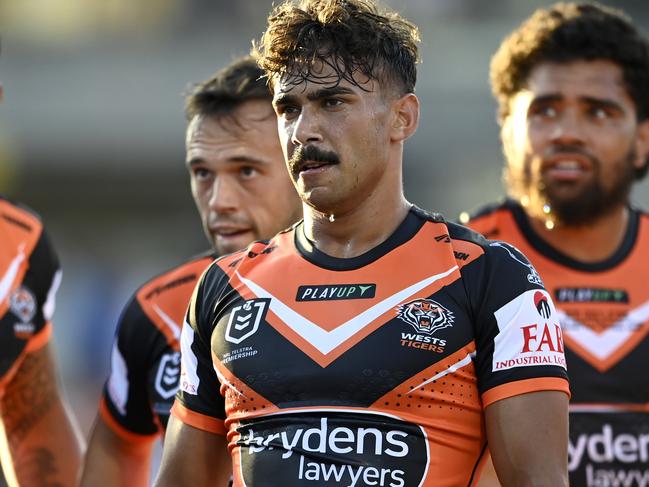 Wests Tigers fullback Daine Laurie. NRL Imagery